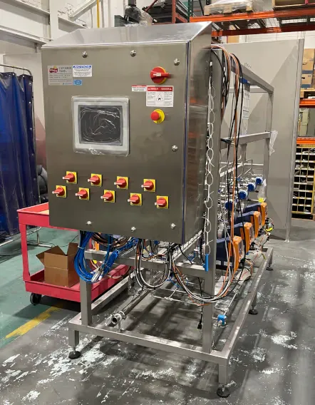 Custom stainless steel dosing pump panel